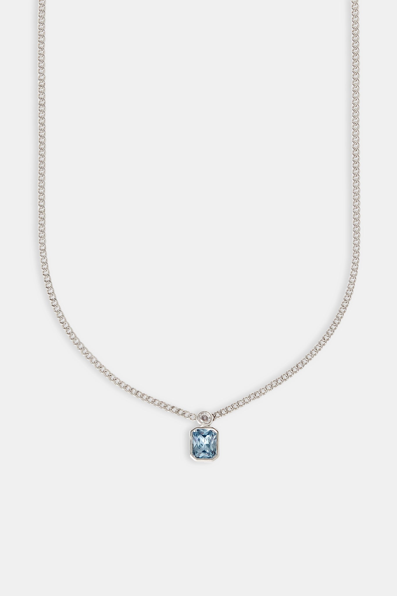 Iced Blue Double Gemstone Necklace - 15mm